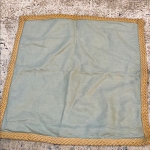 Pottery Barn faux natural trim pillow